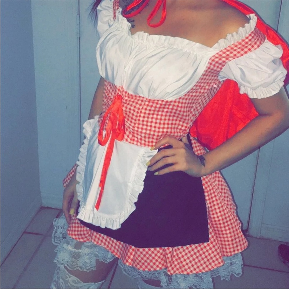 Adult sexy Halloween costume little red ridin hood